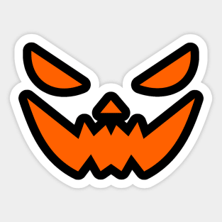 Scary Halloween Pumpkin Face Sticker